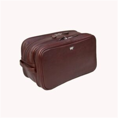  Vintage Brown Leather Travel Case