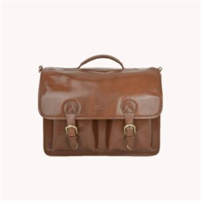 Vintage Brown Leather Satchel