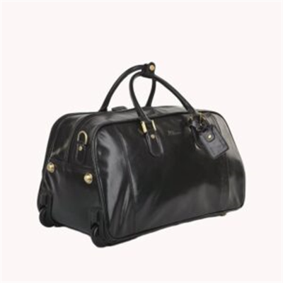 Black Leather Duffle Bag