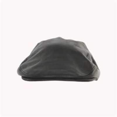 Vintage Black Leather Beret