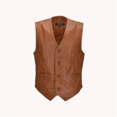 Vintage Brown Leather Vest